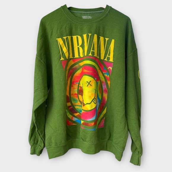Nirvana Graphic Crewneck Sweatshirt – Oversized Fit (Size S/M, NWOT) - Picture 1 of 10